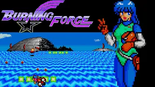 Burning Force (MD · Sega Mega Drive) video game port | full game (hard mode) session 🏍️♀️🎮