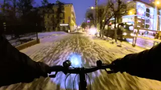 GoPro Брянск Зимой на работу на велосипеде