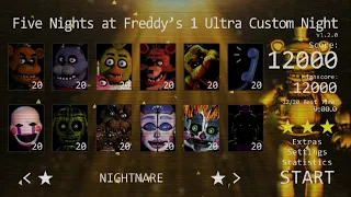 FNaF 1 Ultra Custom Night 12/20 Mode Completed