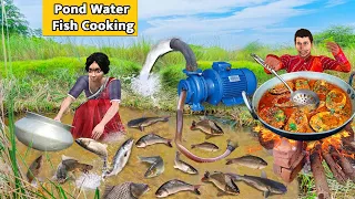 Pond Water Fish Catching and Cooking Fish Curry Street Food Hindi Kahaniya New Hindi Moral Stories