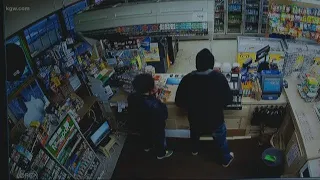 Apparent armed robbery is caught on camera