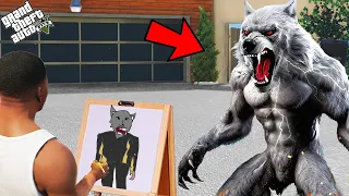 Franklin Using Magical Painting To Draw Scariest Werewolf In Gta V !