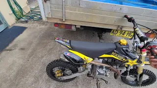 pit bike build daytona anima 190 start up