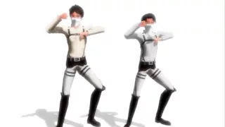 [MMD] Eren and Levi Cleaning in Gangnam Style