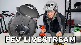 Inmotion V11 Electric Unicycle Tire Swap Livestream