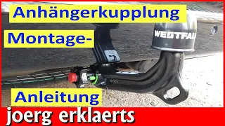 Anhängerkupplung Montage Anleitung mit Elektrosatz Tutorial AHK nachrüsten Mercedes Vito W447 No 324