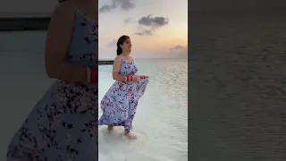 Coco Bodu Hithi | Beautiful sunset in Maldives | ft. Payal & Kush #shorts #maldives #travel