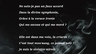 "L'héautontimorouménos", poème de Charles Baudelaire. Extrait de fleurs du mal.