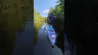 Best river SUP paddle life! To have backyard creek is awesome for paddling.