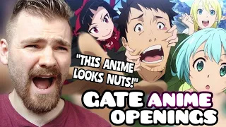 FINALLY REACTING TO "GATE Openings & Endings (1-2)" | New Anime Fan!