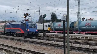 ÖBB Eurocity starting with nightjet at Traunstein #train #trainspotting #oebb #obb #traunstein