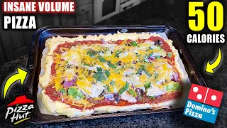 ONLY 50 CALORIES PIZZA (INSANE VOLUME) //  Low Calorie, Protein Cloud Bread Pizza (50kcal per slice)