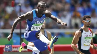 Kerron Clement takes Olympic gold in 400m hurdles