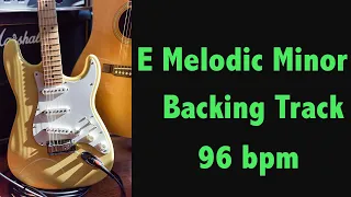 E Melodic Minor Backing Track 96 bpm.  Improvise with this essential scale for jazz! Big Beat Feel.