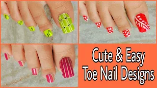 Cute and easy toe nail designs || foot nail art ||ND|| Nail Delights 💅