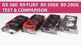 AMD Radeon RX 580 vs. R9 Fury vs. R9 390X vs. R9 290X Test & Graphics Comparison