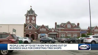 People line up to get in on the going out of business sale for Christmas Tree Shops in Nashua