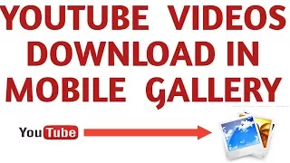 How to youtube video download in gallery