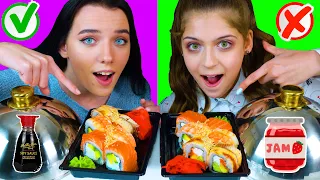 ASMR CHOOSE THE RIGHT SAUCE Weird Food Combinations by LILIBU! CHALLENGE