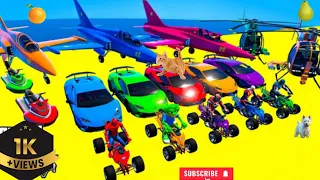 GTA V Spiderman😫Crazy Car Racing By Trevor! MEGA Ramp Jump Challenge