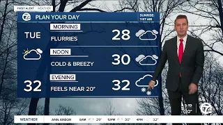 Metro Detroit Forecast: Cold and windy day; more snow showers tonight