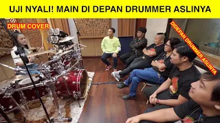 DRUM COVER LAGU DIDEPAN DRUMMER ASLINYA... BUNGA BANGSA UJI NYALI!