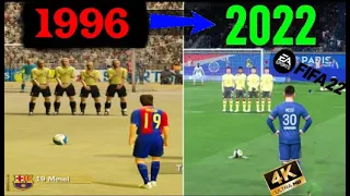 Lionel MESSI Free Kicks Evolution [FIFA 06 - FIFA 22]