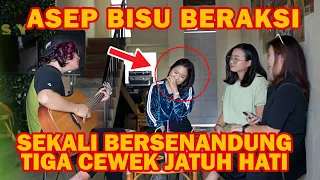 PRANK CAFE !!! ASEP BISU BERAKSI, SEKALI BERSENANDUNG TIGA CEWEK JATUH HATI