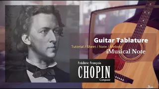 Guitar TAB -  Frédéric Chopin : Op 55 No 1 (Nocturne in Fm) | Tutorial Sheet Lesson #iMn