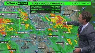 DFW weather: Flash flood warning in Tarrant County; travel issues seen at local airports