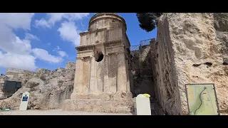 Absalom Tomb - Ancient Burial Caves Complex in The Kidron Valley, Jerusalem