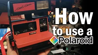 How to use a Polaroid 600 Film Camera OneStep Vintage Old Instant Color Unboxing