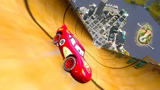 Crazy Lightning McQueen Crashes - GTA 4 Real Car Crashes Ep.15
