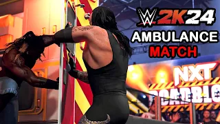 WWE 2K24: Tombstone Showdown - The Undertaker Battles R-Truth in Ambulance Match Madness!"