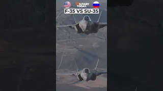 F-35 VS SU-35 Firing Missiles #shorts