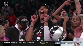 2023 WNBA Finals Trophy Ceremony & A'ja Wilson MVP Presentation | Las Vegas Aces vs New York Liberty