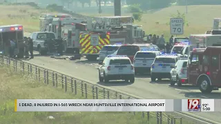 1 Dead, 8 Injured in I-565 Wreck Near Huntsville International Airport