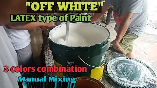 How to Mix "OFF WHITE" color in LATEX type of paint | Manual Mixing