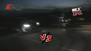 Audi s8 vs Nissan GTR  Roll Streetrace Striben