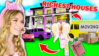 Moving Into RICH HOUSES In Brookhaven! (Roblox)