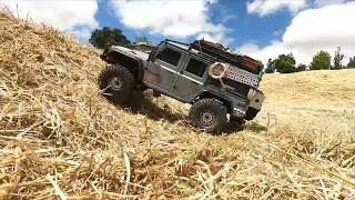 TRX4 DEFENDER , trail on a lot of dry leaves and weeds. Test for the tire traction for sure :)