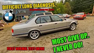 Back To Life After 3 Years!! Limp Mode/No Power/No Acceleration V12 E32 BMW 750iL Diagnosis & Repair