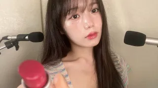 ASMR 12가지 립 바르는 입소리💛저랑 어울리는 색 골라주세요ㅣMouth Sounds & Whispering