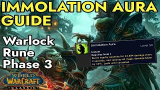 Warlock Rune of Immolation Aura Guide | WoW Classic SoD