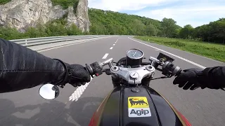 Raw 1979 Moto Guzzi onboard (Belgium)