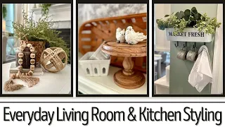 Everyday Home Decorating Ideas | Kitchen & Living Room Decorate with Me 2023