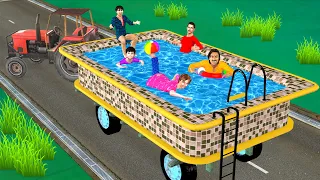 ट्रेक्टर स्विमिंग पूल Tractor Swimming Pool Comedy Video - Hindi Kahaniya Stories - Comedy Video