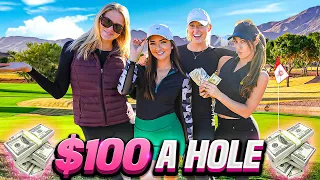 WE PLAYED FOR $100 A HOLE… Golf Girls Money Game!!