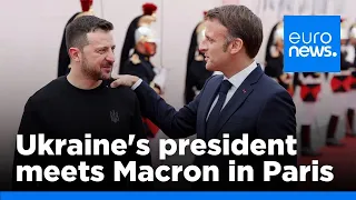 Ukraine's president meets Macron in Paris to secure more military aid