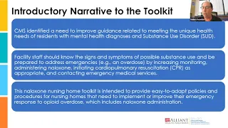 Affinity Group Event: Patient Safety Series – Nursing Home Naloxone Policy and Procedure Toolkit